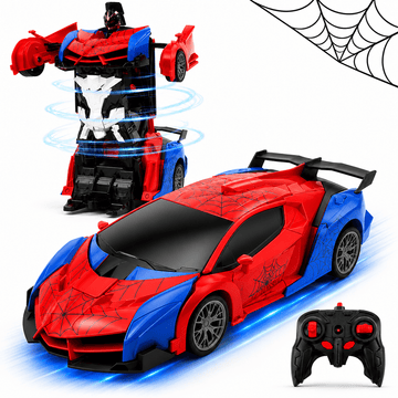 JoyStone Transforming RC Car for Kids, 2-in-1 Robot and Stunt Car with One-Key Conversion, 2.4GHz Remote Control Car with Lights, Robot Toys Birthday Gifts for Boys Girls