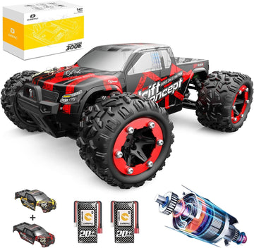 Remote Control Car for Kids Adults 60KM/H 4x4 Power 1:18 Scale Brushless Motor, Hobby Electric Monster RC Truck All Terrain off Road 2 Batteries Outdoor Play