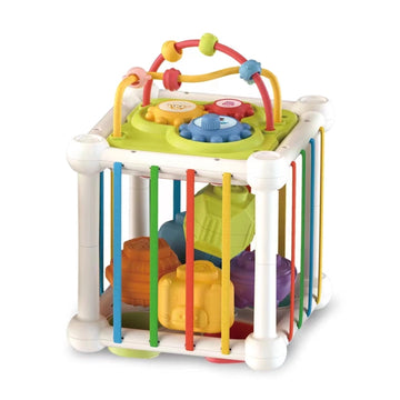 Wonderstone 8 in 1 Shape Sorter Cube for Toddlers, Montessori Sensory Toy with Piano, Motor Skills Educational Learning Toy, Gift for Babies 18 Months+