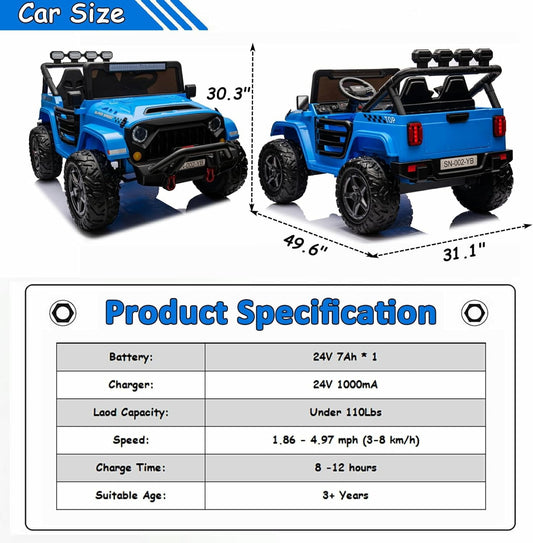 1:10 Scale High Speed RC Cars, 50+ KM/H Hobby Grade 4WD Off Road Monster Remote Control Truck Vehicle Toys for Adults Boys with 2 Batteries 40 Min Play