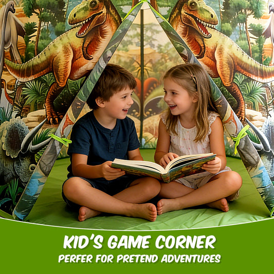 JoyStone Dinosaur Kids Play Tent, Discovery Dinosaur Pop up Tent, Indoor & Outdoor Playhouse Toys for Toddler Gift Boy & Girl