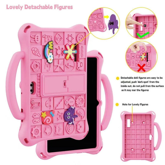 JoyStone Kids Tablet 7 inch Android 13, 4GB(2+2) RAM 32GB ROM, Fun Cartoon Case, Parental Control, Dual Camera, WiFi Bluetooth, Educational Tablet for Toddlers, Pink