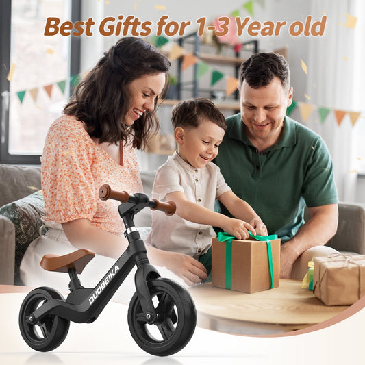 JoyStone Toddler Balance Bike Toys for 1-3 Years Old Boys Girls, Kids Training Balance Bike with Adjustable Handlebar and Seat, No Pedals Bike Gift for Kids, Black