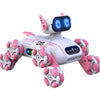 JoyStone Remote Control Robot Dog Toys for Kids, RC Stunt Robotic Dogs with LED Eyes/Music/Light/Spray, Robot Toys for kids Boys Girls, Pink