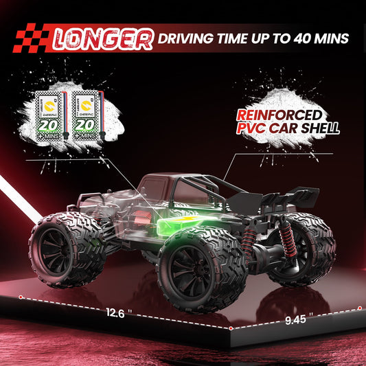 JoyStone RC Car 40+ KM/H High Speed Remote Control Car for Adults, 1:16 Scale 4WD All Terrain Off-Road RC Monster Truck with Dual Powerful Motors,2 Batteries