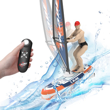 JoyStone RC Kayak Boat for Kids, 2.4 Ghz Remote Control Boat Toy W/Colorful LED Light, Never Capsize for Lake, Pool, Bathtub, Summer Outdoor Water Toys Gift for Boys Girls, Blue
