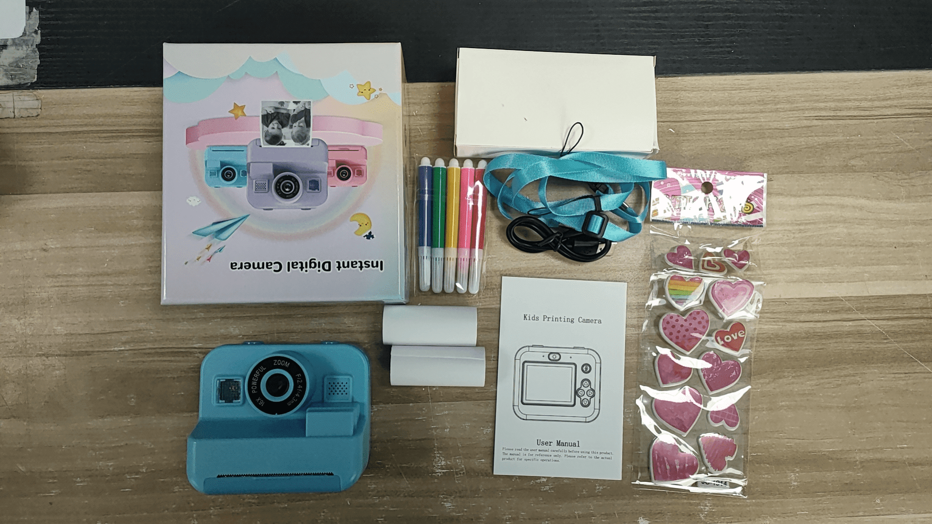 JoyStone Kids Camera Instant Print with 32G TF Card, Gift for Girls and Boys Aged 3-12, Pink