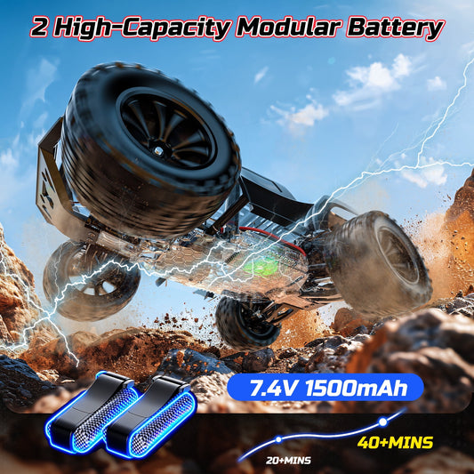 JoyStone 1:14 All Terrain RC Car RTR Buggy, Max 40+ MPH Off-Road Monster Truck, Hobby Electric Fast RC Truck for Adults Boys, Black