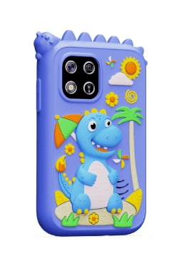 JoyStone Kids Dinosaur Smart Phone, 2.8" Touchscreen Toddler Learning Play Toy Phone with Dual Camera, Game, Music Player, Learning Toy Christmas Birthday Gifts for 3-9 Year Old Kids, Blue