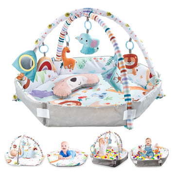 JoyStone Baby Gym Projection Play Mat , Kick and Play Piano Gym, Musical Activity Center for Infants Toddlers