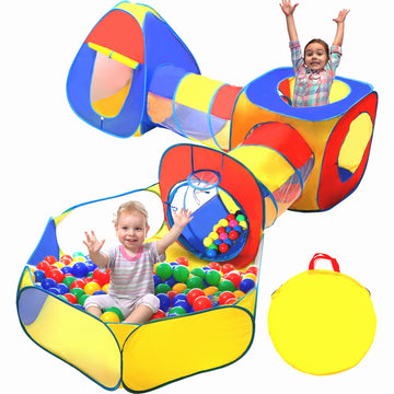 JoyStone Kids Play Tent Jungle Gym, Ball Pit, Pop Up Tents & Play Tunnel for Toddlers, Best Birthday Gift for Boys & Girls, Collapsible Children Play Tent Toy Indoor and Outdoor Games