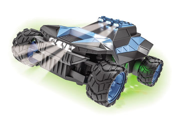 JoyStone RC Car with LED Lights, Remote Control Monster Truck W/ 2 Batteries for 40 Min Play, All-Terrain 2.4GHz RTR Rock Crawler Toy Gift for Boys Girls Kids Beginners(Blue)